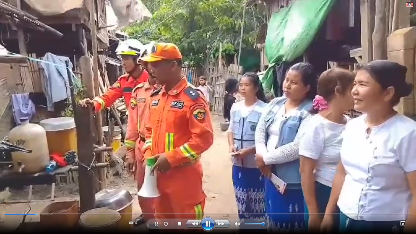 ညောင်ဦးမြို့နယ်၌ သဘာဝဘေး အသိပညာပေး လိုက်လံနှိုးဆော်